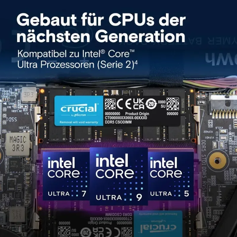 Crucial 32 Go DDR5 6400 MHz - vue 3