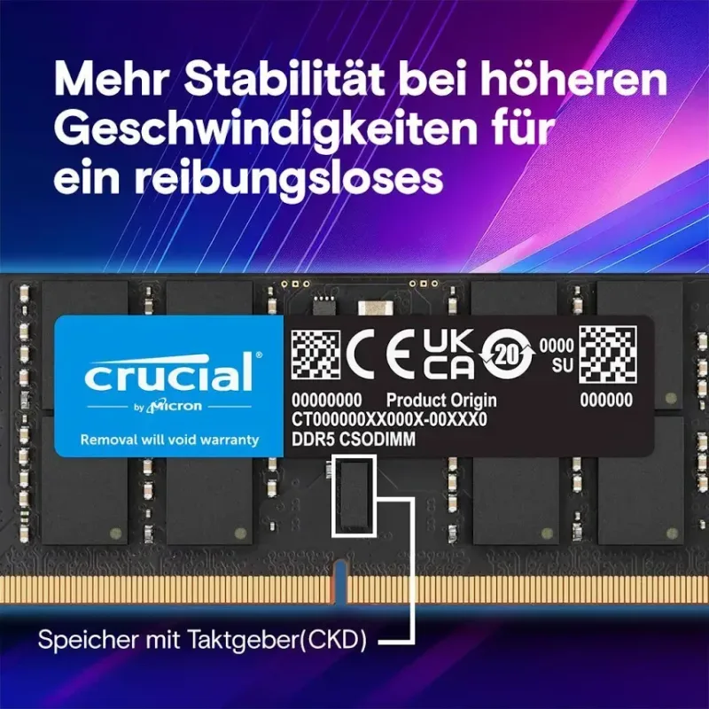 Crucial 32 Go DDR5 6400 MHz - vue 4