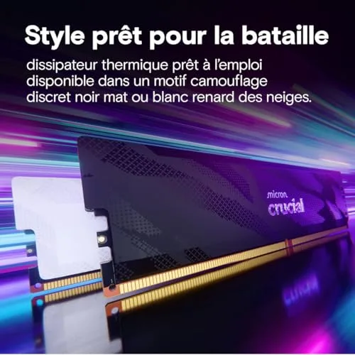 Crucial 32 Go Kit 2x16Go DDR5 6400 MHz - vue 5