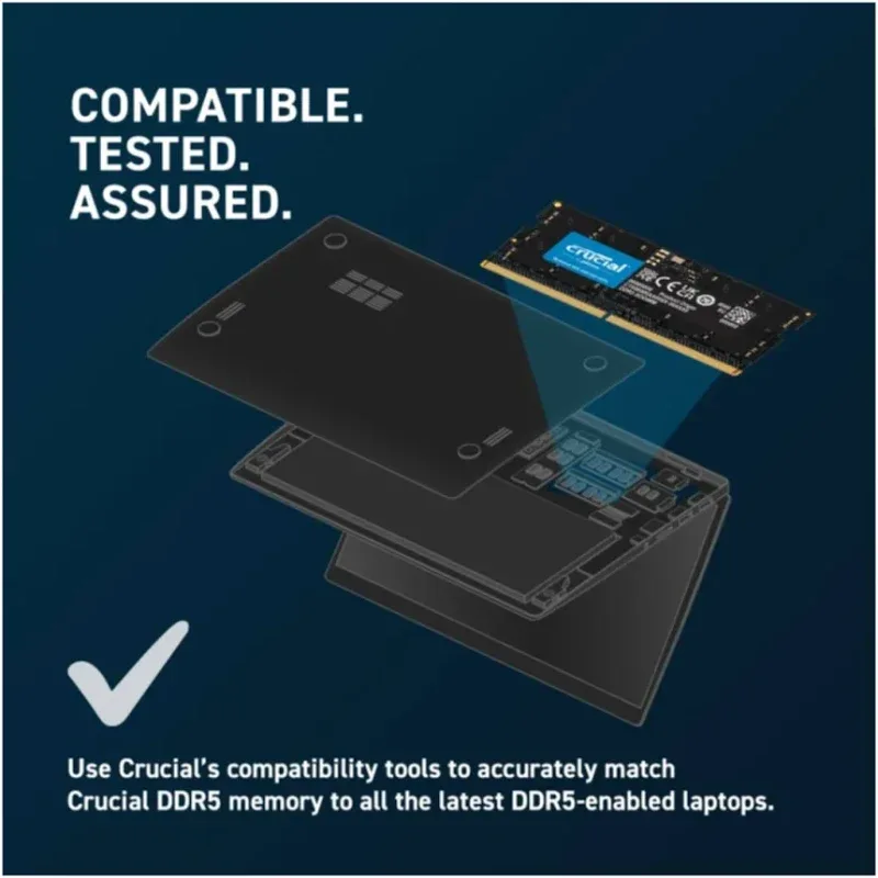 Crucial 64 Go Kit 2x32Go DDR5 5600 MHz - vue 4