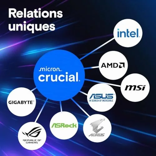 Crucial 64 Go Kit 2x32Go DDR5 5600 MHz - vue 5