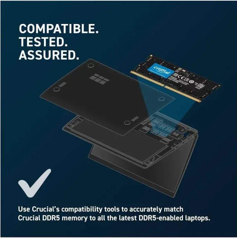 Crucial 96 Go Kit 2x48Go DDR5 5600 MHz - vue 4