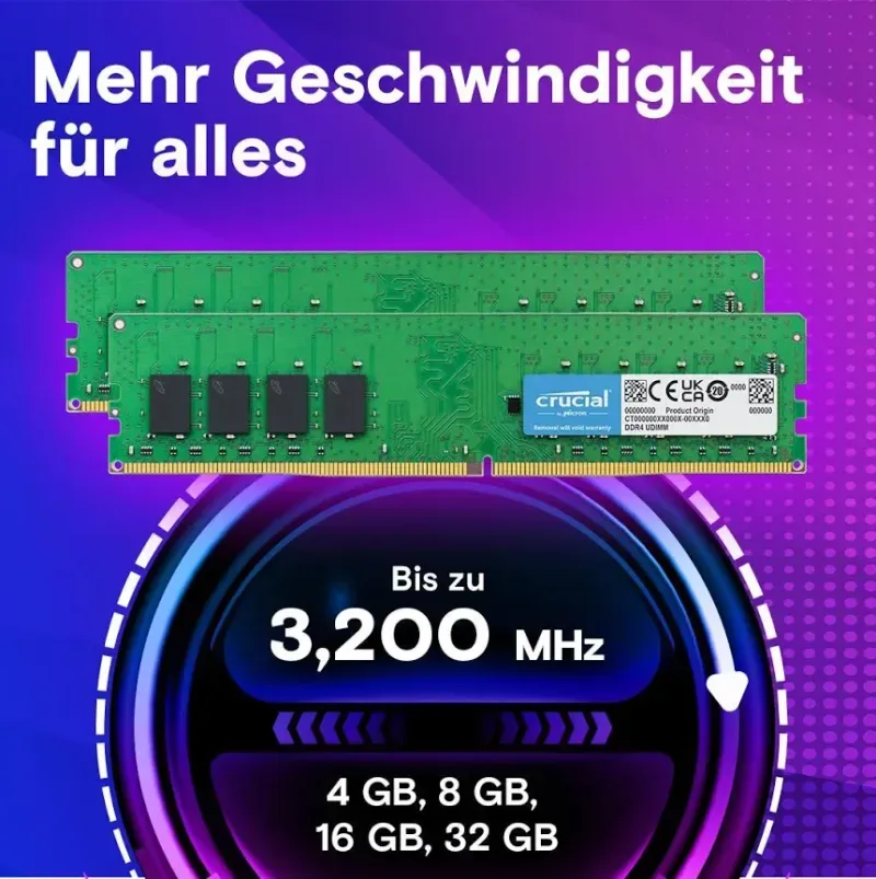 Crucial DDR4 64 Go Kit 2x32Go 3200 MHz - vue 3