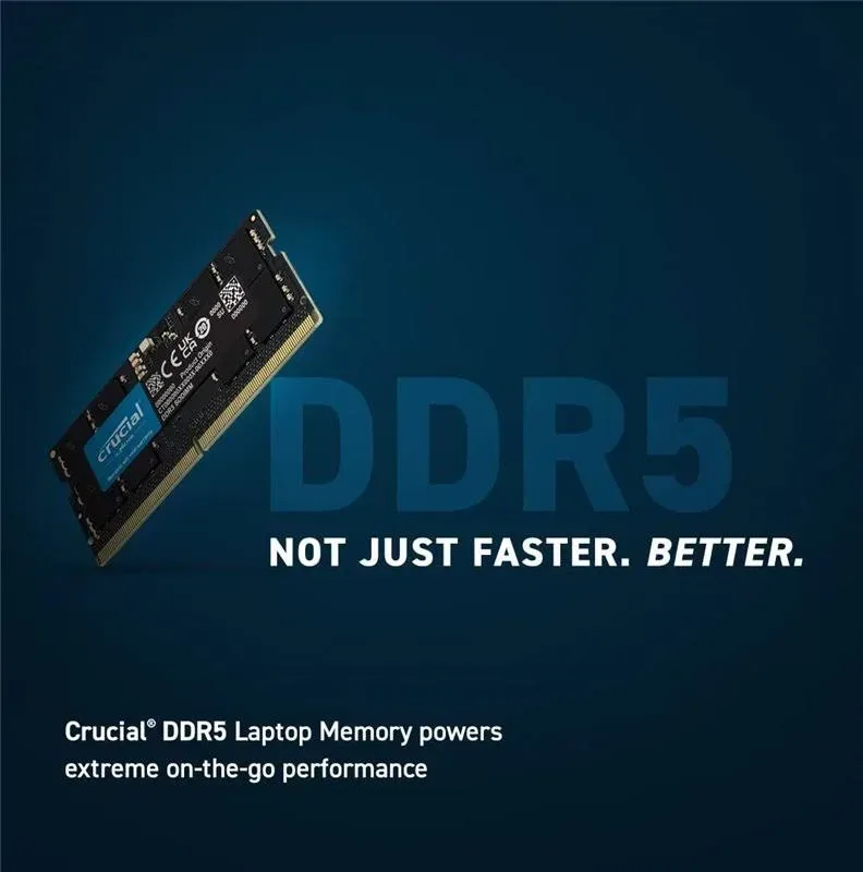 Crucial DDR5 SO-DIMM 8 Go 4800 MHz CL40 - vue 2