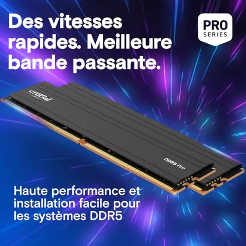 Crucial Pro 128 Go Kit 2x64Go DDR5 5600 MHz - vue 6