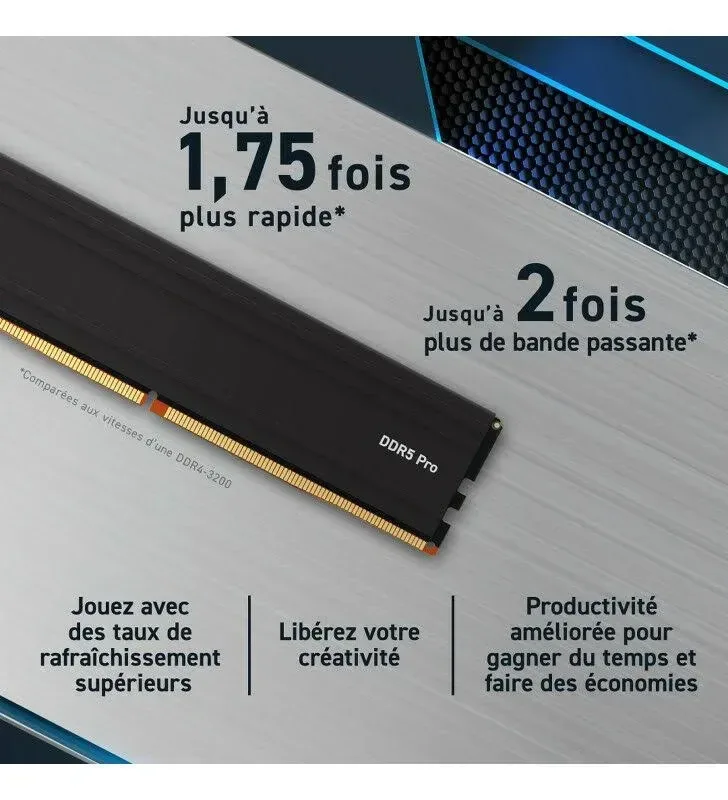 Crucial Pro 48 Go DDR5 5600 MHz - vue 3