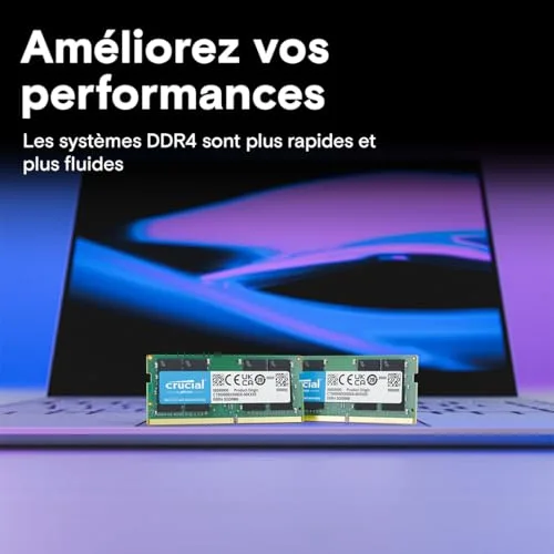 Crucial SO-DIMM 16 Go Kit 2x8Go DDR4 3200 MHz - vue 3