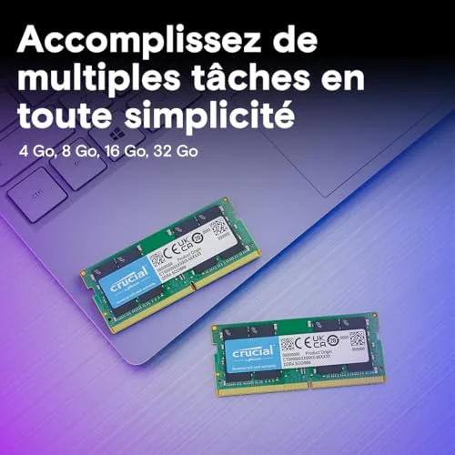 Crucial SO-DIMM 16 Go Kit 2x8Go DDR4 3200 MHz - vue 4