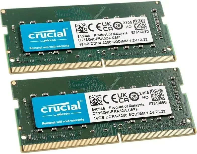 Crucial SO-DIMM 32 Go Kit 2x16Go DDR4 3200 MHz - vue 4