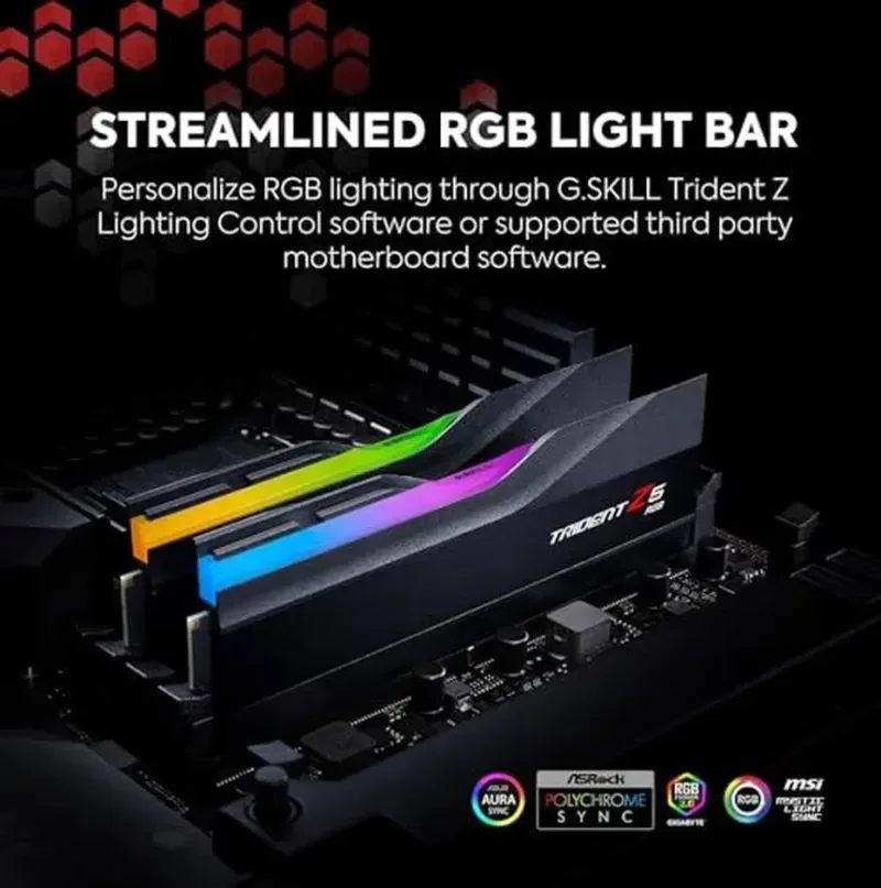 G.Skill Trident Z5 RGB 32 Go Kit 2x16Go DDR5 6000 MHz - vue 5