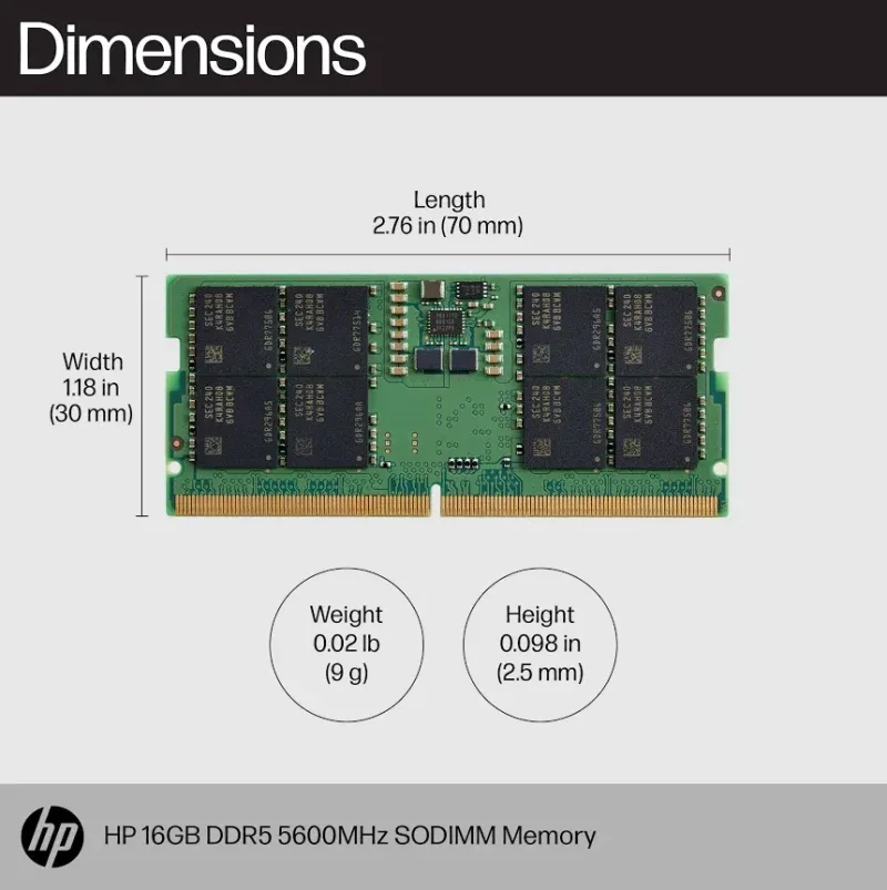 HP 16 Go DDR5 5600 MHz - vue 5