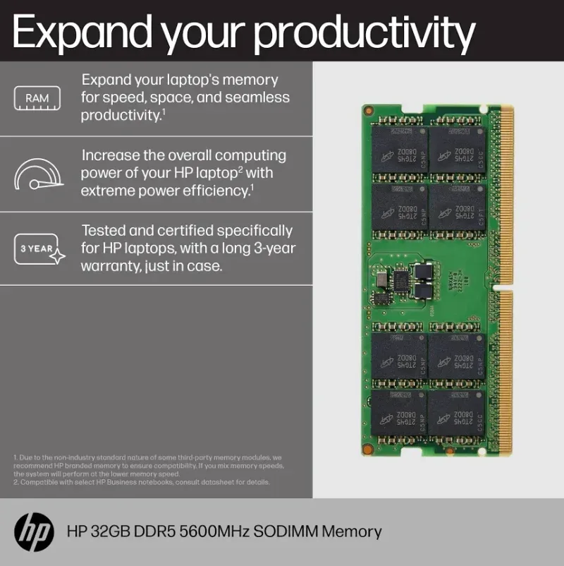 HP 32 Go DDR5 5600 MHz - vue 4