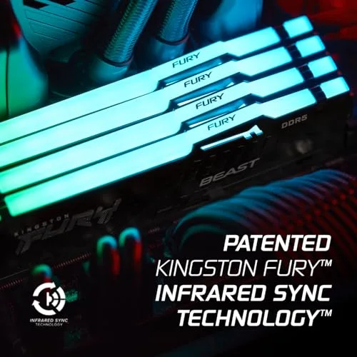 Kingston Fury Beast 16 Go DDR5 6000 MHz RGB - vue 3