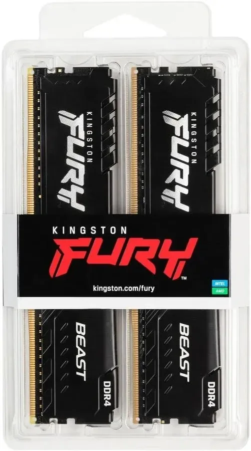 Kingston Fury Beast 16 Go Kit 2x8Go DDR4 3200 MHz - vue 5
