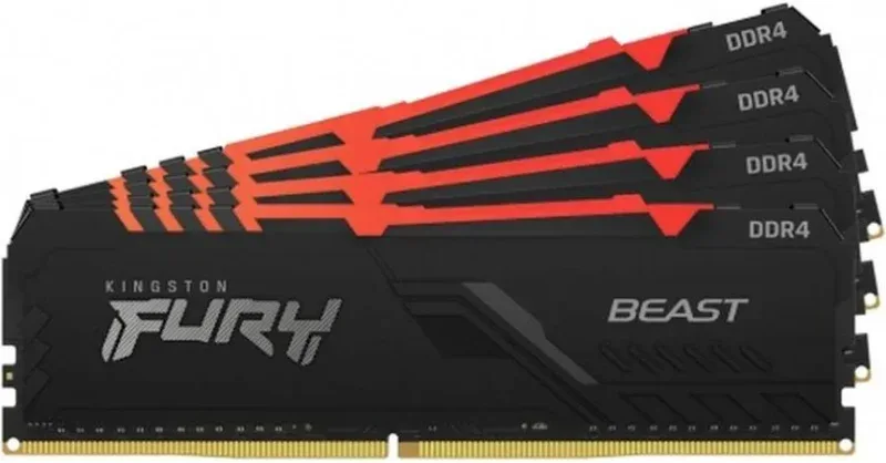 Kingston FURY Beast 64 Go Kit 2x32Go DDR4 3200 MHz RGB - vue 3