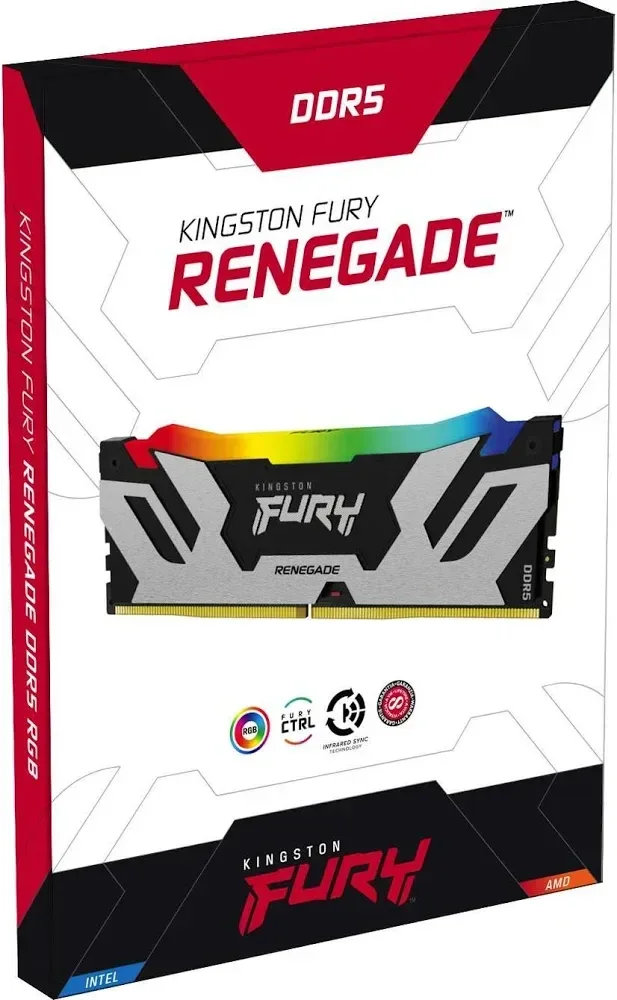 Kingston Fury Beast 96 Go Kit 2x48Go DDR5 6400 MHz RGB - vue 3