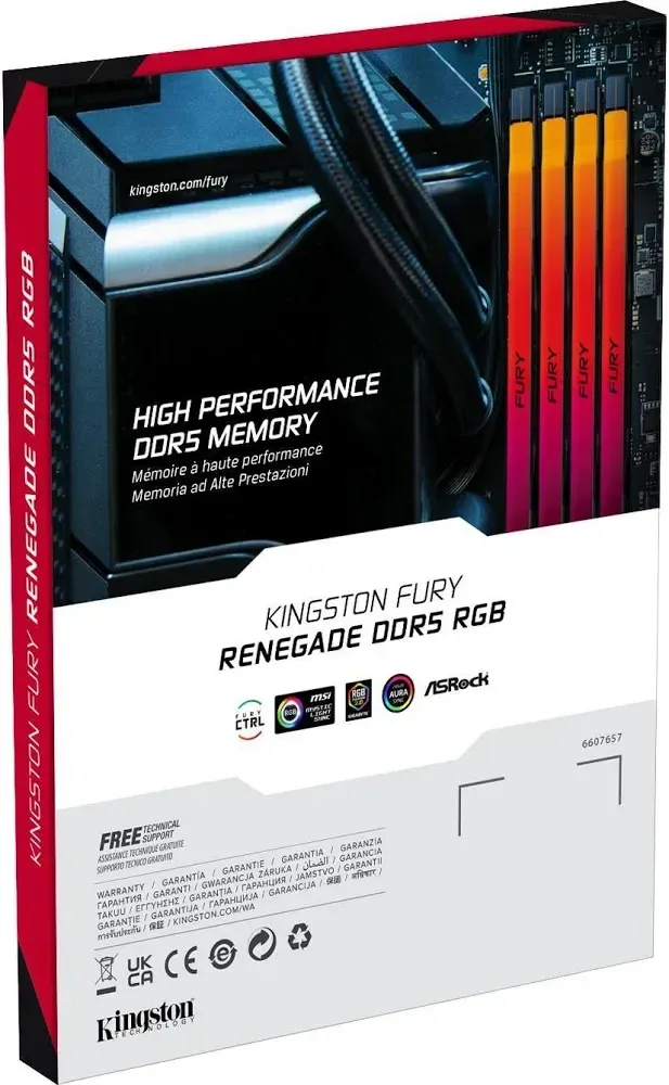 Kingston Fury Beast 96 Go Kit 2x48Go DDR5 6400 MHz RGB - vue 4