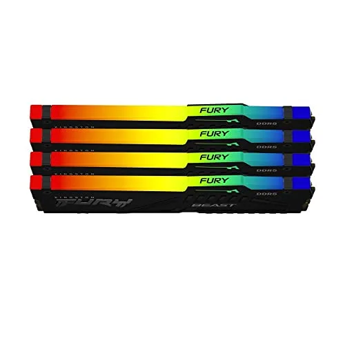 Kingston Fury Beast RGB 128 Go Kit 4x32Go DDR5 5200 MHz - vue 6