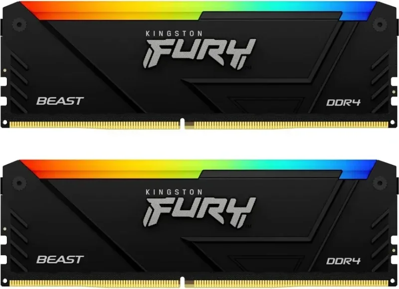 Kingston Fury Beast RGB 32 Go Kit 2x16Go DDR4 3600 MHz - vue 4