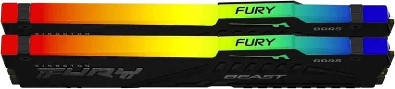 Kingston Fury Beast RGB 32 Go Kit 2x16Go DDR5 6000 MHz - vue 2