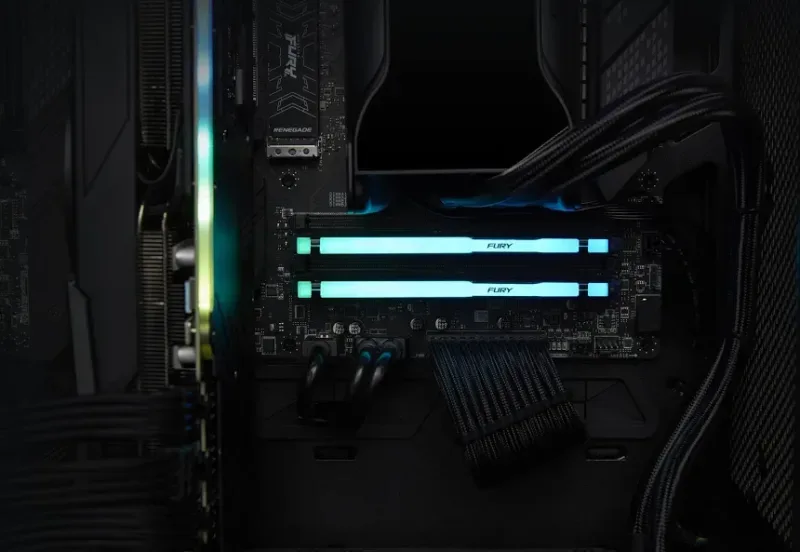 Kingston Fury Beast RGB 32 Go Kit 2x16Go DDR5 6000 MHz - vue 5