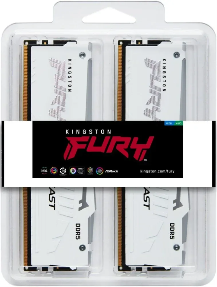 Kingston Fury Beast RGB 32 Go Kit 2x16Go DDR5 6000 MHz - vue 3