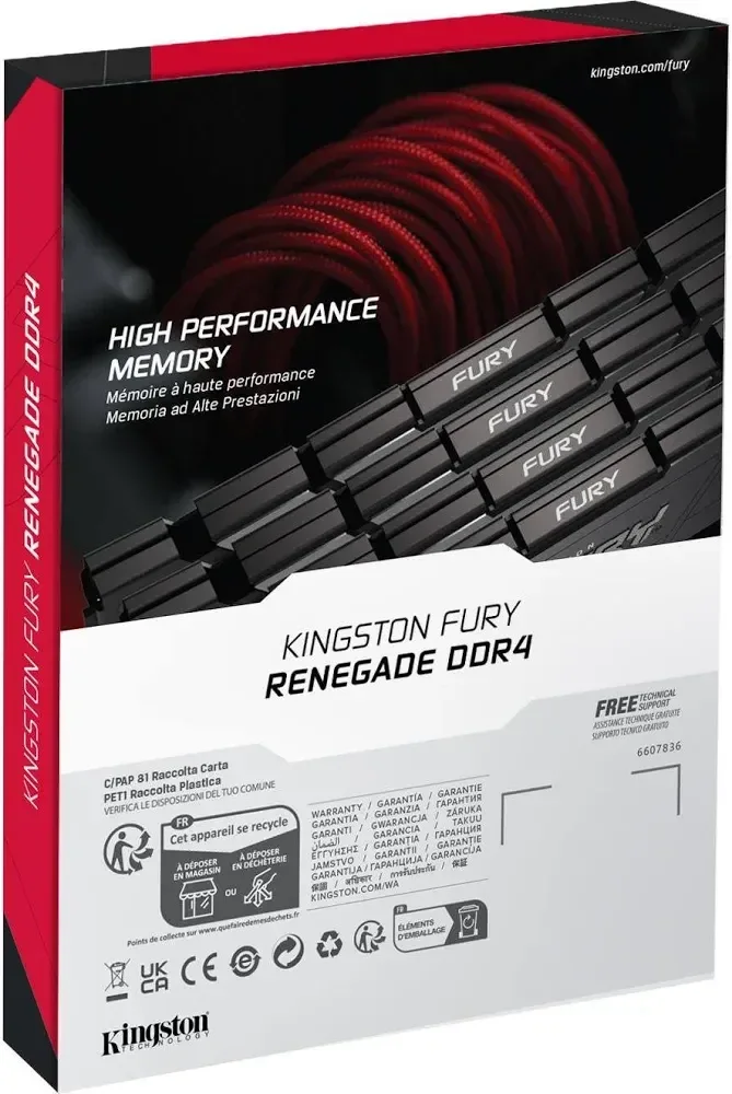 Kingston Fury Renegade 16 Go Kit 2x8Go DDR4 3600 MHz - vue 4