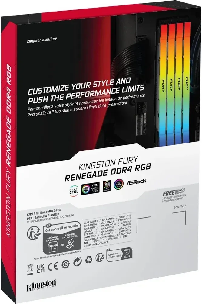 Kingston Fury Renegade RGB 16 Go DDR4 3600 MHz - vue 3