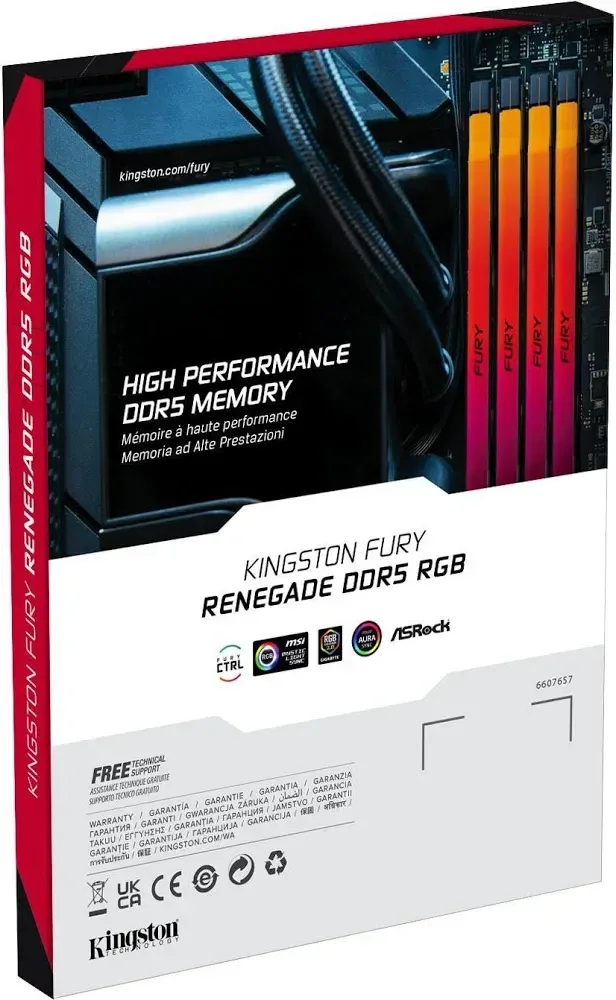 Kingston Fury Renegade RGB 96 Go Kit 2x48Go DDR5 6000 MHz - vue 2