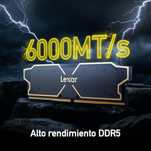 Lexar 32 Go Kit 2x16Go DDR5 6000 MHz RGB - vue 4