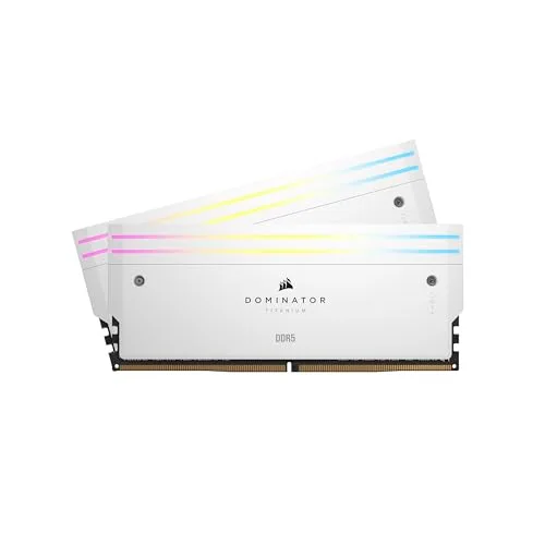 Corsair Dominator Titanium RGB DDR5 32 Go 7000 MT/s blanc