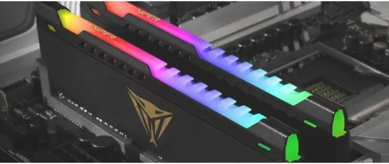 Patriot Viper Steel 32 Go Kit 2x16Go DDR4 3600 MHz RGB - vue 4