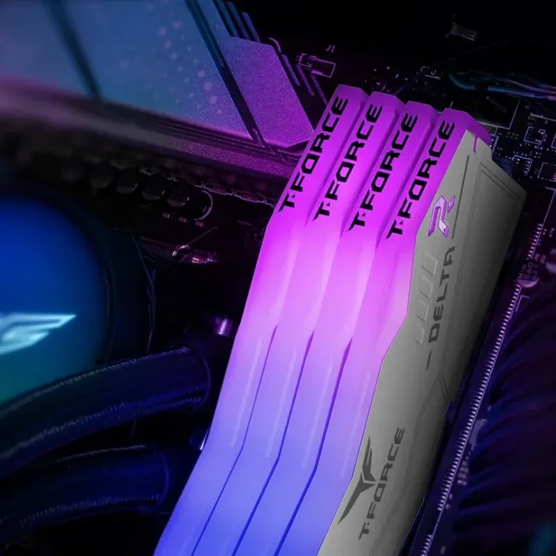 Team Group Delta White 32 Go Kit 2x16Go DDR5 7600 MHz RGB - vue 4