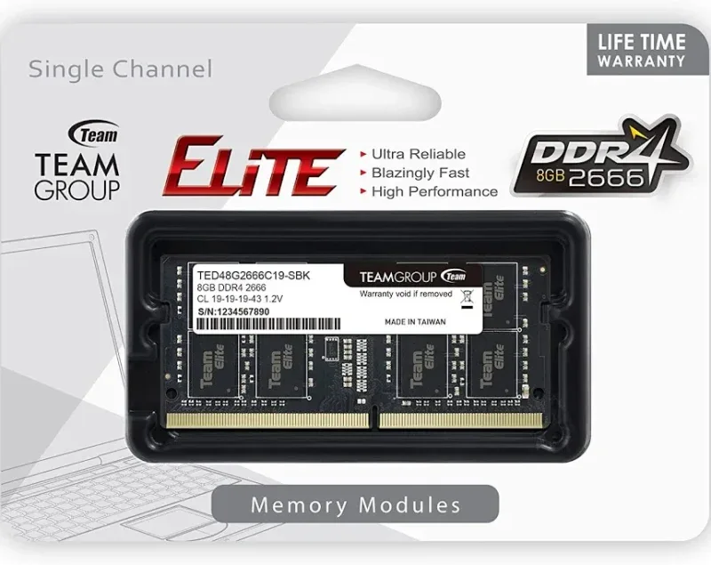 TeamGroup Elite 8 Go DDR4 2666 MHz - vue 5