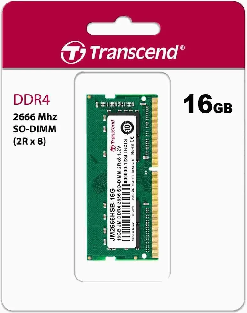 Transcend JetRam 16 Go DDR4 2666 MHz - vue 2