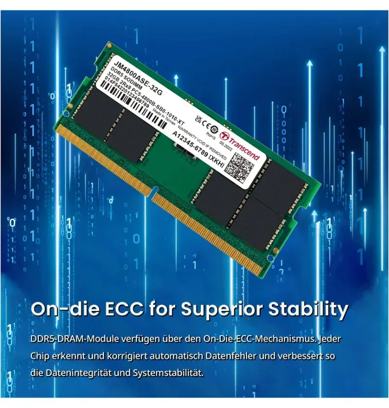 Transcend JetRam 32 Go DDR5 4800 MHz - vue 2