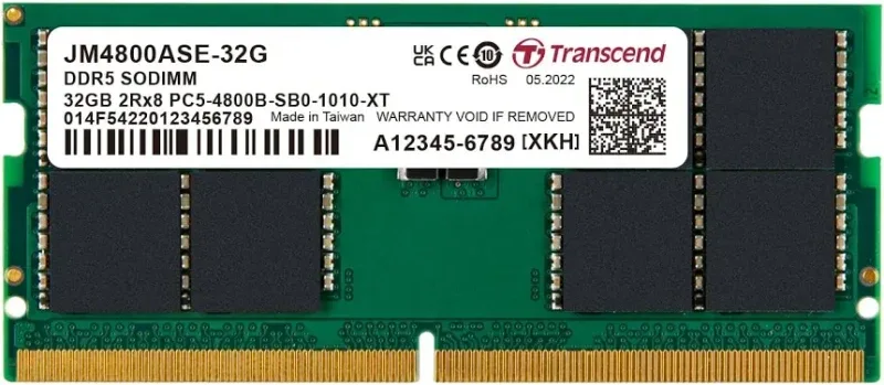 Transcend JetRam 32 Go DDR5 4800 MHz