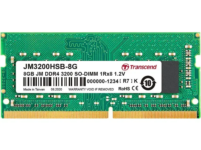 Transcend JetRam 8 Go DDR4 3200 MHz
