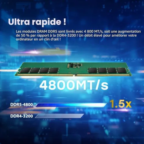 Transcend JM4800ASG 8 Go DDR5 4800 MHz - vue 4