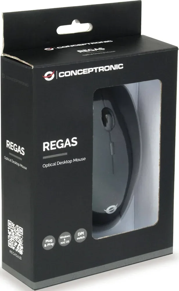 Conceptronic Regas Noire - vue 3