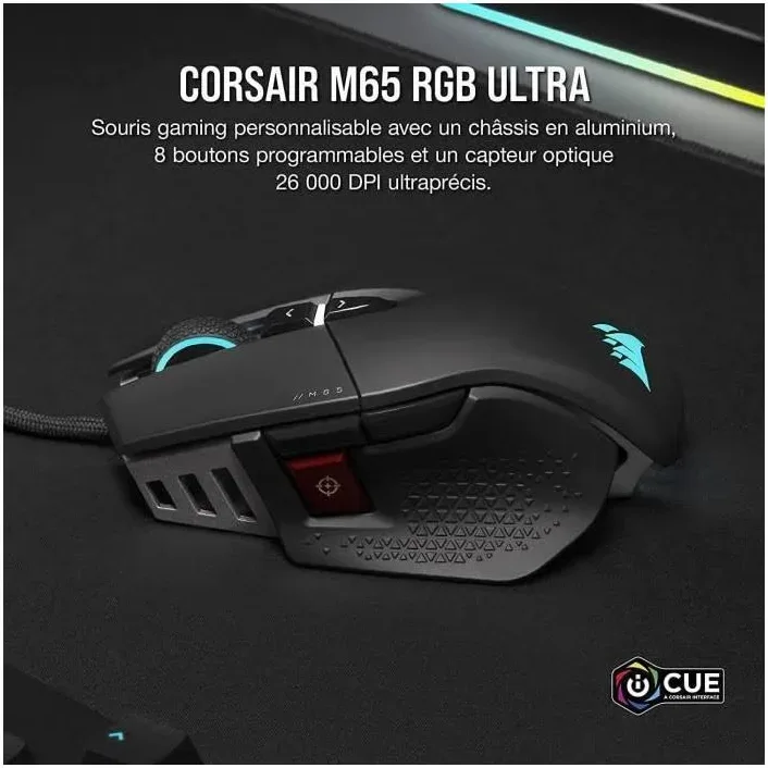 Corsair M65 RGB Ultra Noir - vue 4