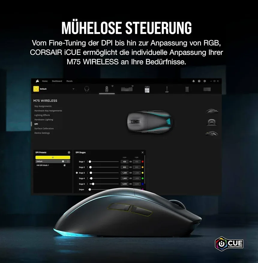 Corsair M75 Wireless - vue 4