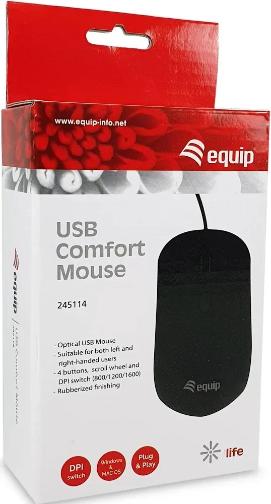 Equip Souris USB 1600 DPI Noir - vue 4