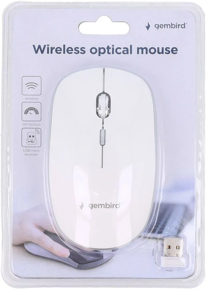 Gembird Souris optique sans fil Blanche - vue 1