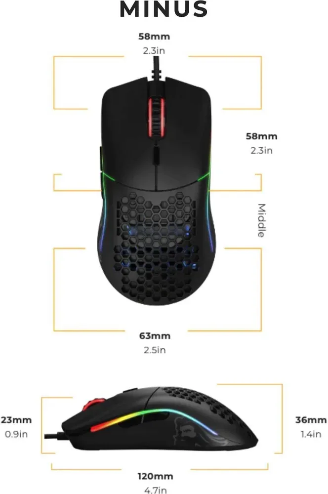 Glorious Model O- Noir - vue 5