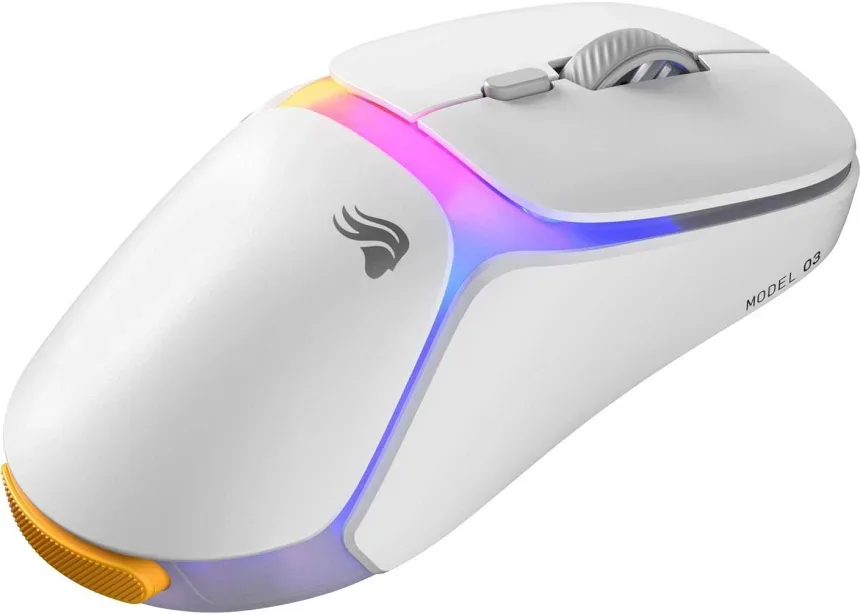 Glorious Model O3 Wireless Blanc - vue 3