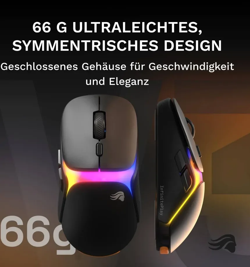 GLORIOUS Model O3 Wireless Noir - vue 2