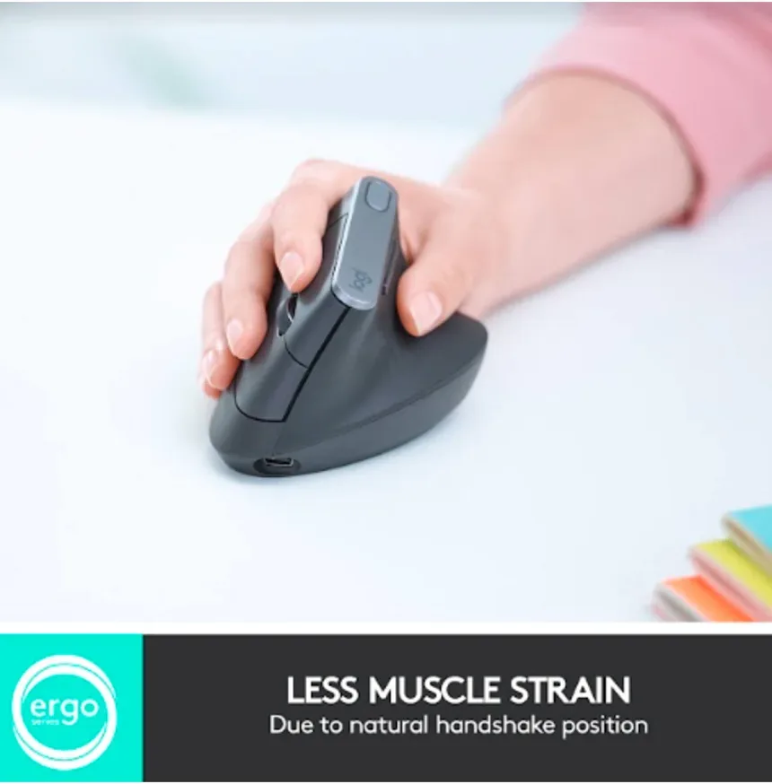 Logitech MX Vertical Noir - vue 4
