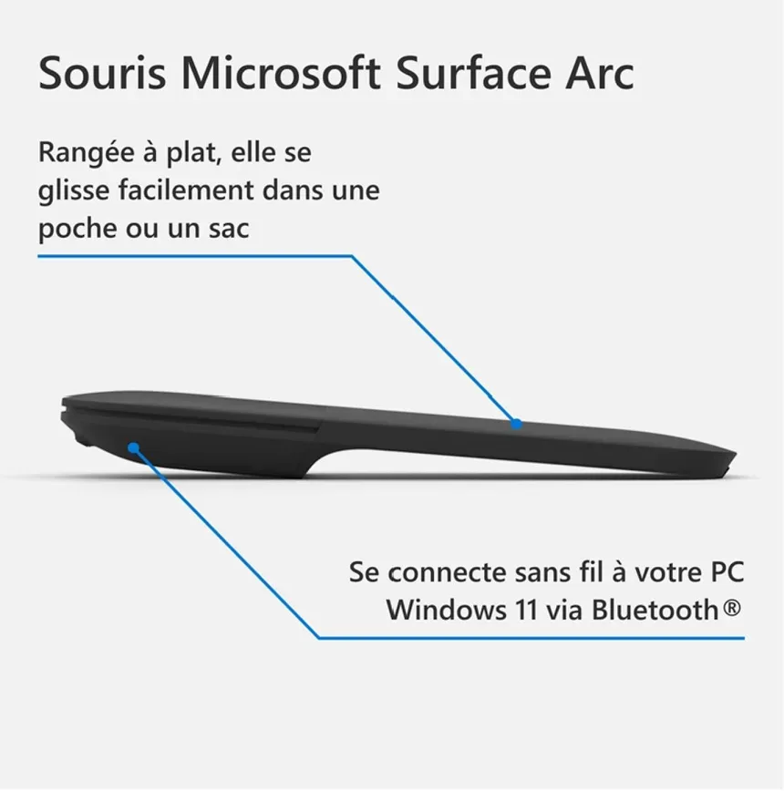 Microsoft Surface Arc Noir - vue 5