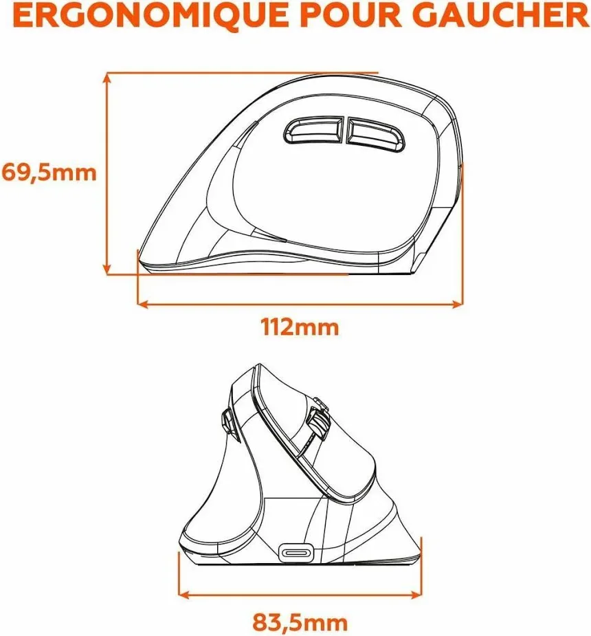 Mobility Lab Ergo M30W Left Noir - vue 5